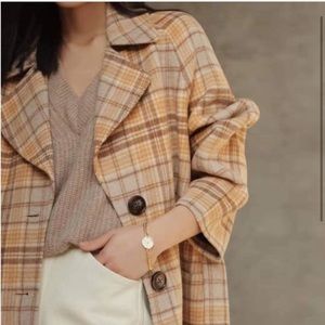 Petite Studio NYC - NWT Christie Wool Coat - Caramel Plaid
